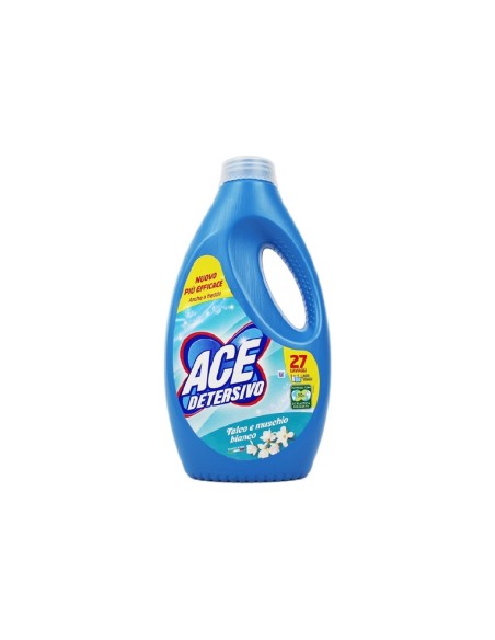 Ace detersivo liquido lavatrice Talco & Muschio Bianco 27 lavaggi 1350 ml