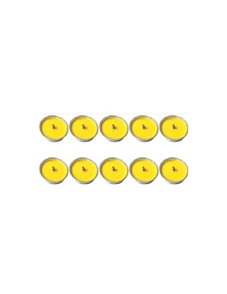 Padella di cera alla Citronella con base in alluminio diametro 14 cm (10 pz)