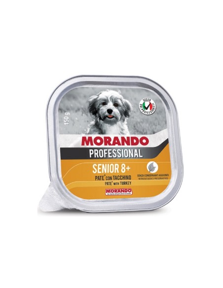 Morando Professional Cane Senior 8+ patè di Tacchino 150 gr