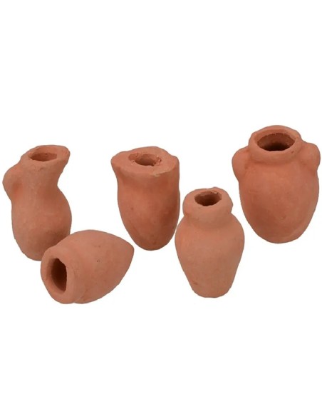 Set 5 anfore assortite 3 cm per decorazioni presepe