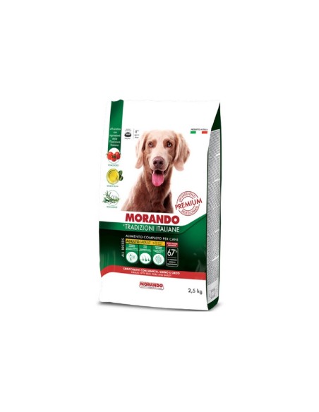 Morando Tradizioni Italiane crocchette cane Manzo, Suino e Orzo 2,5 Kg