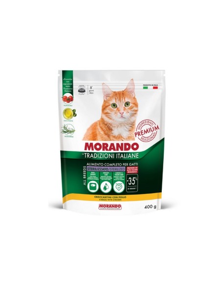 Morando Tradizioni Italiane crocchette gatto sterilizzato con Pollo 400 gr