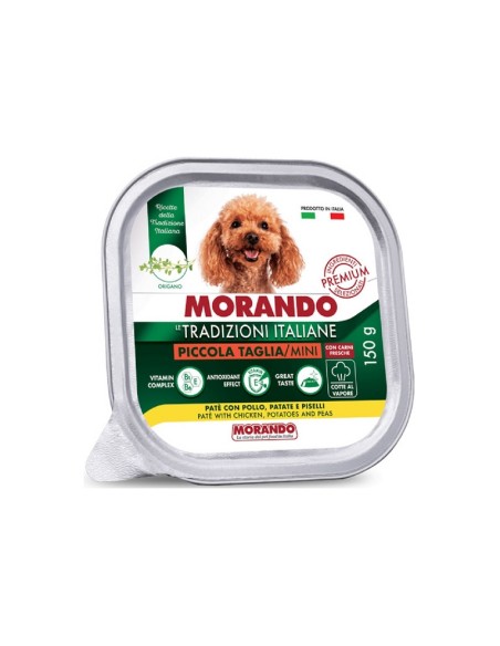 Morando Tradizioni Italiane patè cane di Pollo, Patate e Piselli 150 gr