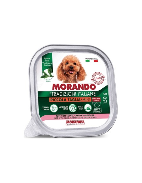Morando Tradizioni Italiane patè cane di Suino, Carote e Fagiolini 150 gr