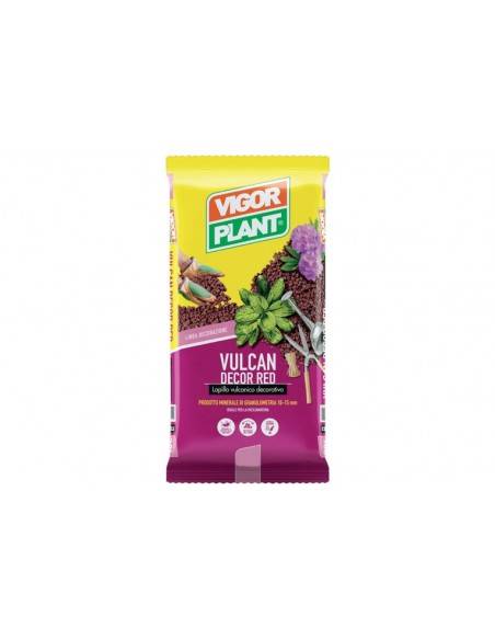 Vigorplant Vulcan Decor Red Lapillo vulcanico Decorativo 35 lt