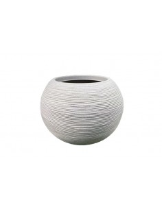 Vaso Telcom Sfera rigata Shabby 30 bianco perla