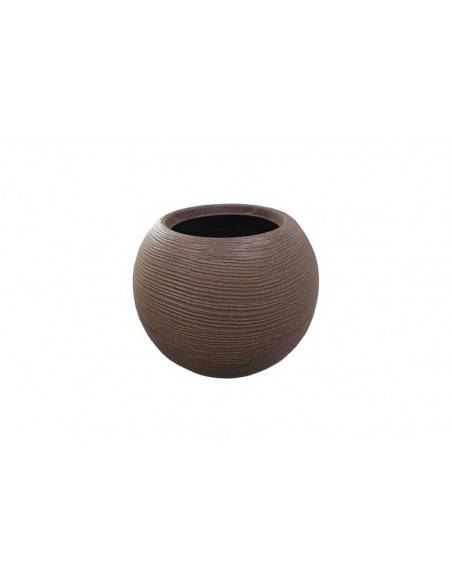 VASO SFERA RIGATA SHABBY 30 BROWN