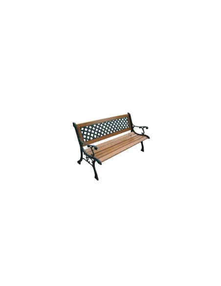 Panchina in ghisa con doghe di legno Villa Borghese 126 x 56 x 74h cm