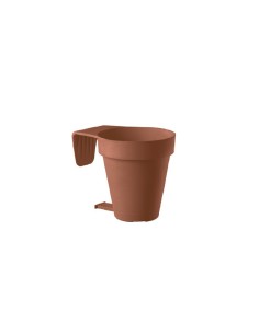E-Smart vaso con gancio completo di sottovaso Terracotta...