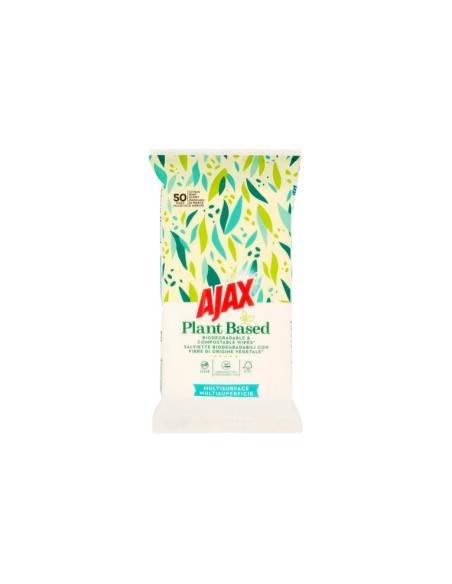 Ajax salviette biodegradabili Plant Based Menta e Agrumi 50 pz