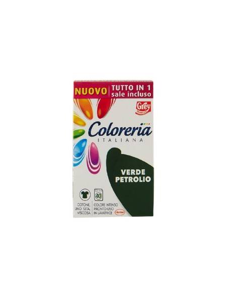 Coloreria Italiana colorante per tessuti Verde Petrolio 350 gr