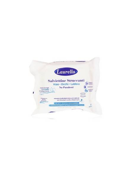 Laurella salviettine struccanti viso occhi e labbra 20 pz