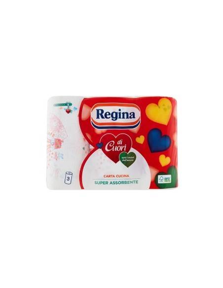 Regina di Cuori asciugatutto 2 veli 50 strappi 3 rotoli