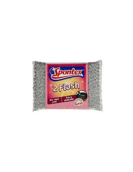 Spontex panno abrasivo 2 Flash con fibra delicata 2 pz