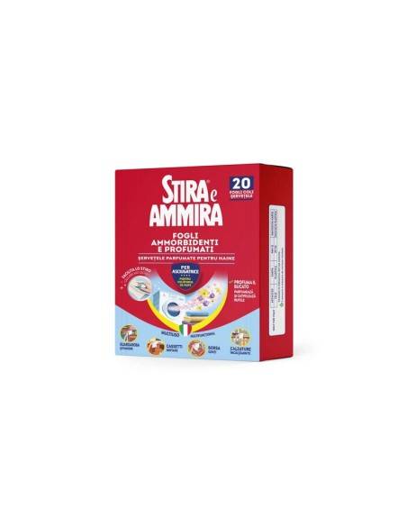 Stira e Ammira fogli ammorbidenti profumati 20 pz