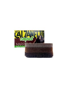 Calzanetto Compact spugna autolucidante Marrone