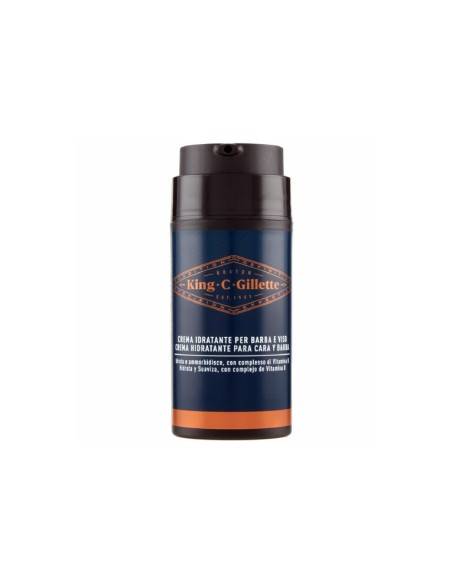 King C Gillette crema idratante per barba e viso 100 ml