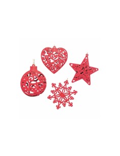 Addobbi floccati rossi  3D modelli assortiti