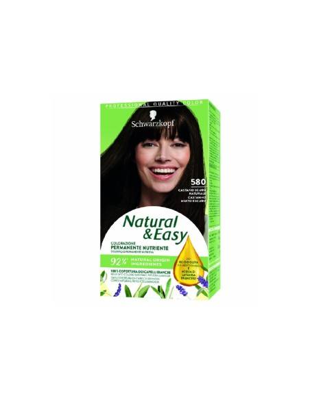 Taft Natural & Easy colorazione permanente nutriente 580 Castano Scuro