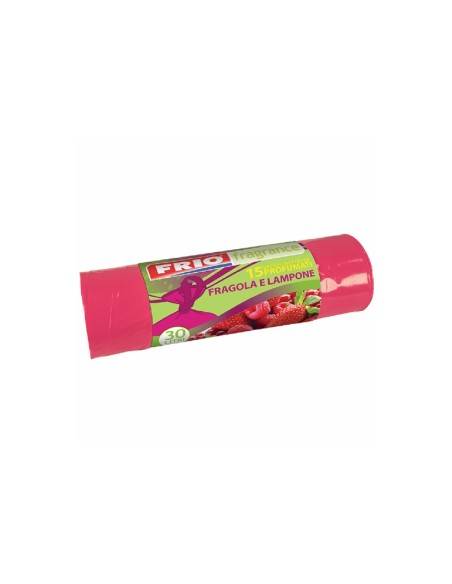 Frio sacchi spazzatura 30 litri Fragola e Lamponi 15 pz