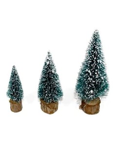 Set 3 alberelli per decorazione presepe