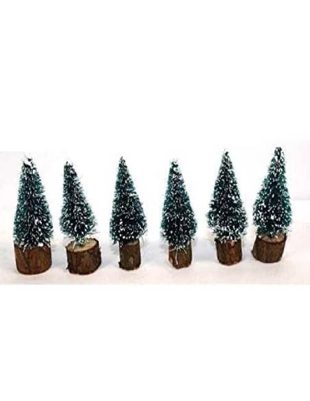 Set 6 alberelli decorazione presepe