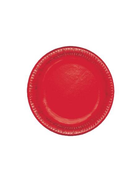 Bibo vassoio Natale Rosso 30 cm in cartone metalizzato 6 pz