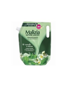 Malizia ecoricarica sapone liquido Tè Verde e Menta 1000 ml