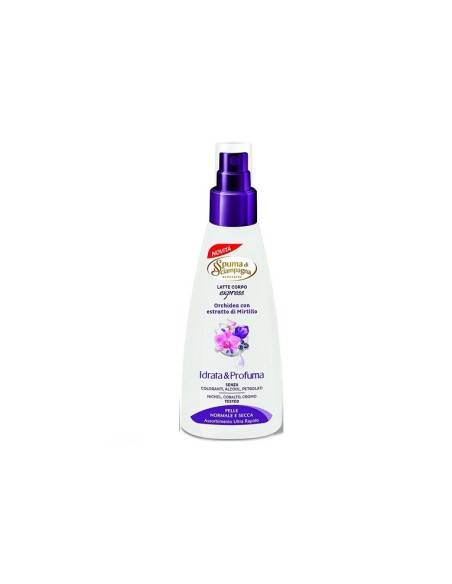 Spuma di Sciampagna latte corpo Orchidea con estratto di Mirtillo 150 ml