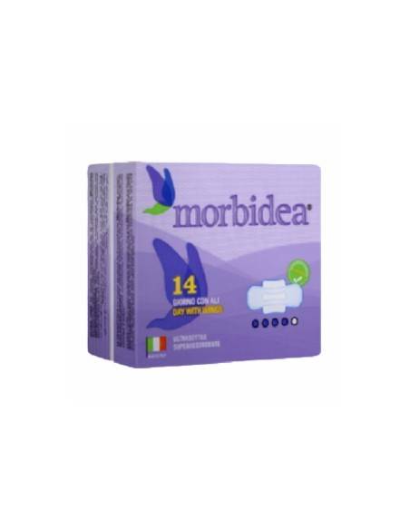 Morbidea assorbenti giorno con ali ultrasottili 14 pz