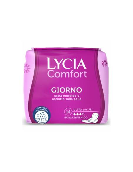Lycia Comfort assorbente Giorno con ali extra morbido 14 pz
