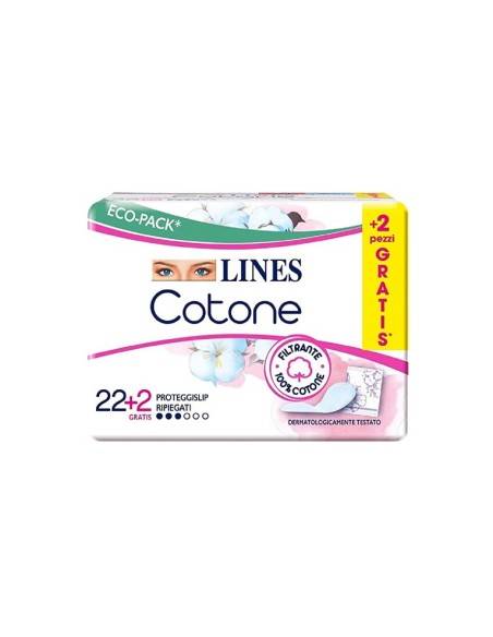 Lines Cotone salvaslip ripiegati 22 + 2 gratis