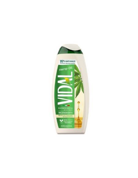 Vidal bagnoschiuma rigenerante Olio di Canapa Biologico 500 ml