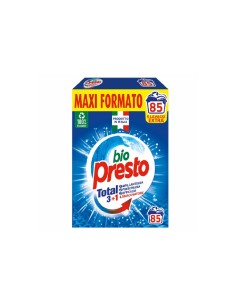 Bio Presto detersivo in polvere per lavatrice fustone 85... 2