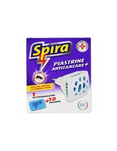 Spira elettroemanatore con spina per Zanzare + 10 piastrine