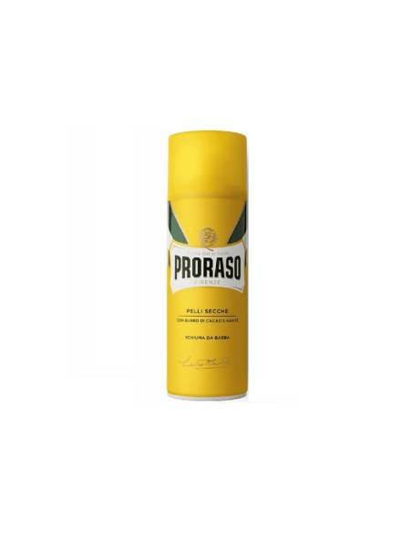 Proraso schiuma da barba pelli secche con Burro di Cacao e Karitè 400 ml