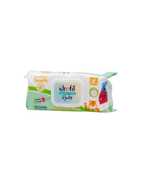 Idrofil salviettine baby con Estratti di Camomilla 72 pz