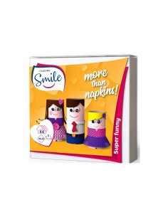 Smile tovaglioli super funny 33 x 33 cm 2 veli 44 pz