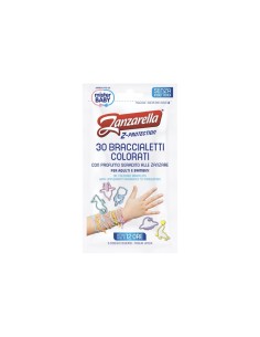 Zanzarella braccialetti colorati antizanzare 30 pz