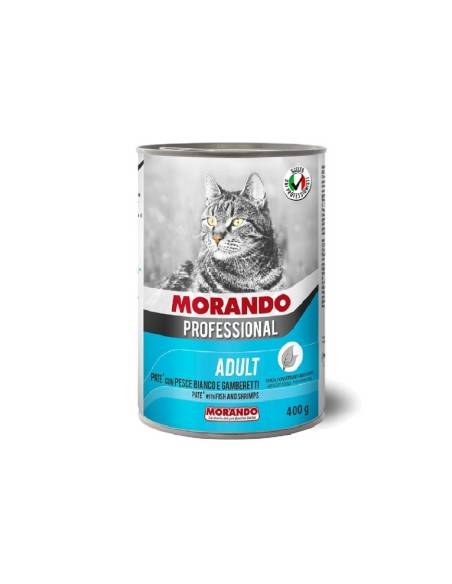 Morando Professional Gatto patè di Pesce bianco e Gamberetti 400 gr