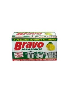 Bravo pagliette sgrassanti saponate al Limone 7 pz