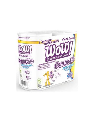 Wow! carta igienica Compatta 2 veli 4 pz