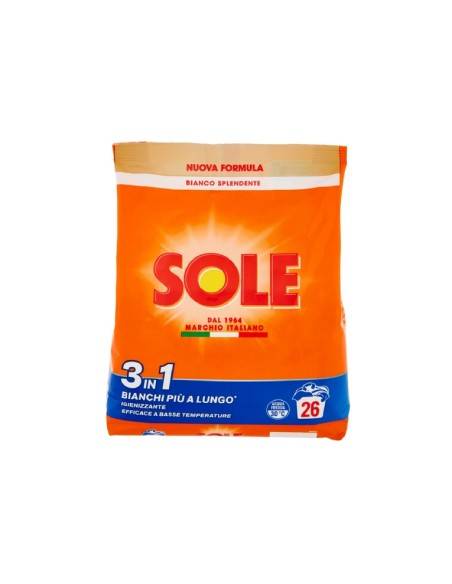Sole Bianco Splendente 3 in 1 fustino 26 misurini 1,3 kg
