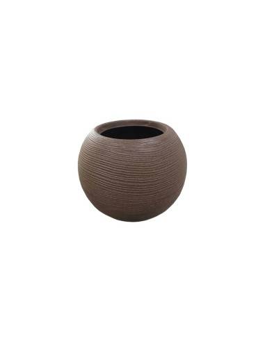 VASO SFERA RIGATA SHABBY 30 BROWN