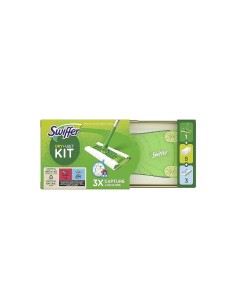 Swiffer Dry+Wet starter kit con 8 panni asciutti e 3...