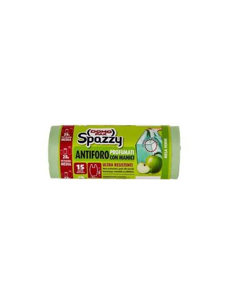 Domo Pak Spazzy sacchetti antiforo profumati Mela Verde 52 x 54 cm 15 pz