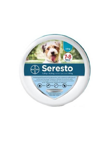 Seresto collare antiparassitario per cani fino a 8 Kg