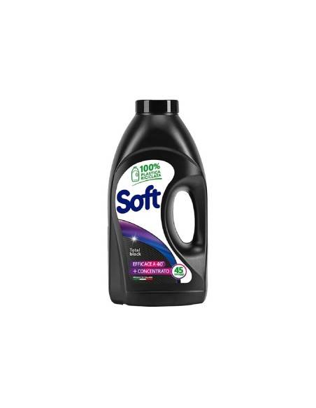 Soft detersivo liquido per lavatrice Total Black 45 lavaggi 2250 ml