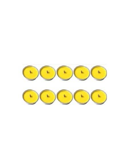 Padella di cera alla Citronella con base in alluminio diametro 14 cm (10 pz)