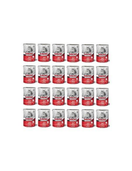 Morando Professional Gatto bocconcini di Manzo 405 gr (24 pz)